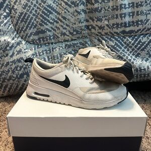 Nike Women's Athletic Shoes White with Black Swoosh